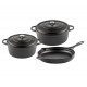 Set din fontă din 3 piese Hosse, Black Onyx | Set din fontă |  |