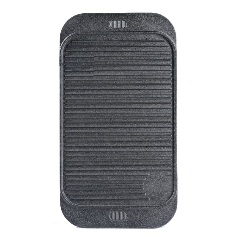 Placă de grătar din fontă dublă față, 48x26 cm - 