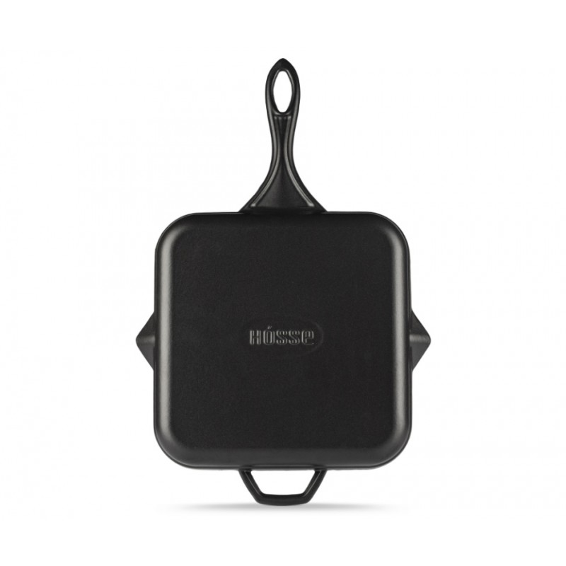 Tigaie grill din fontă emailată Hosse, Black Onyx, 28x28cm | Tigaie grill din fontă | Tigaie din fontă |