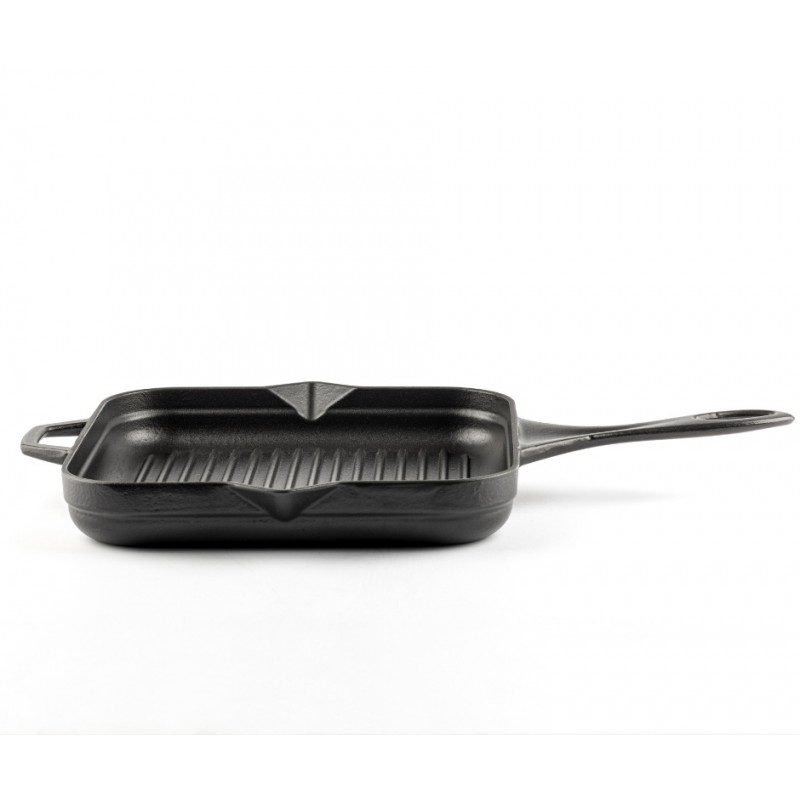Tigaie grill din fontă emailată Hosse, Black Onyx, 28x28cm | Tigaie grill din fontă | Tigaie din fontă |