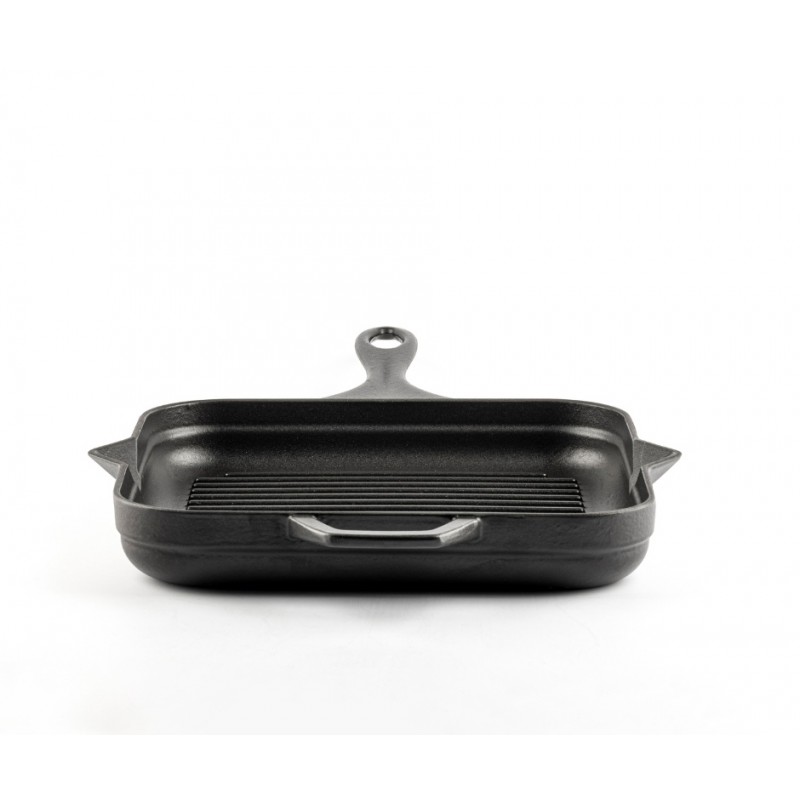 Tigaie grill din fontă emailată Hosse, Black Onyx, 28x28cm | Tigaie grill din fontă | Tigaie din fontă |