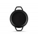Tigaie din fonta cu doua manere emailată Hosse, Black Onyx, Ф16cm | Tigaie plată din fontă | Tigaie din fontă |