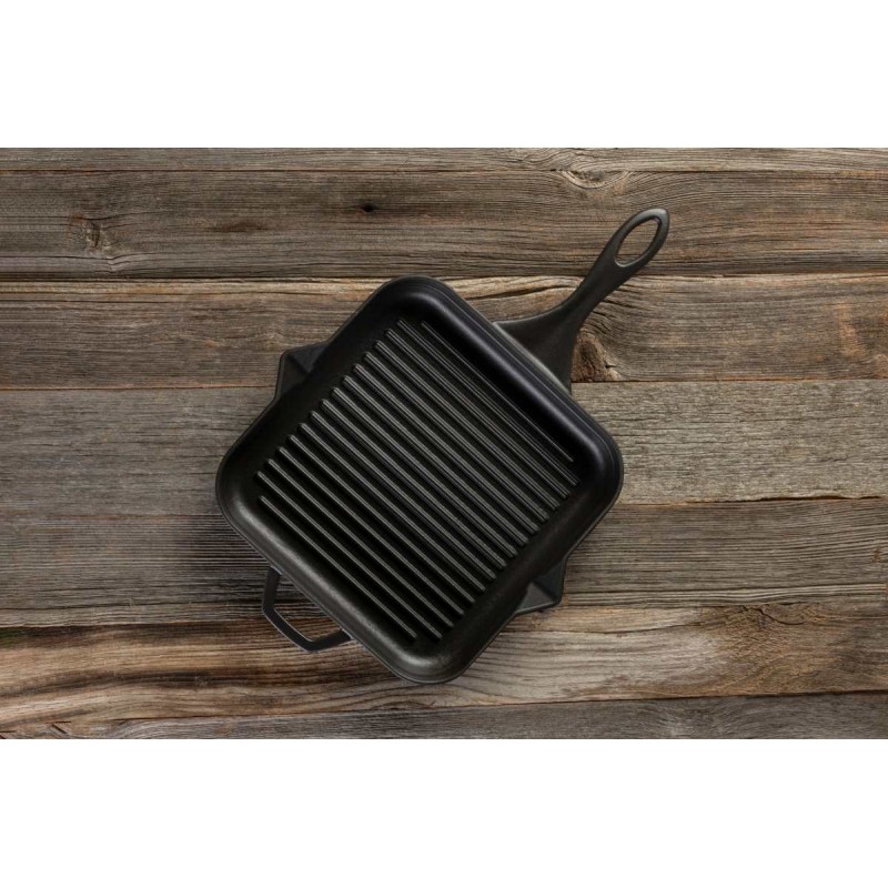 Tigaie grill din fontă emailată Hosse, Black Onyx, 28x28cm | Tigaie grill din fontă | Tigaie din fontă |
