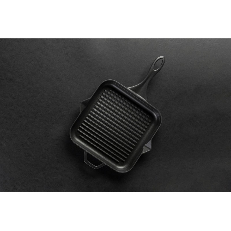 Tigaie grill din fontă emailată Hosse, Black Onyx, 28x28cm | Tigaie grill din fontă | Tigaie din fontă |