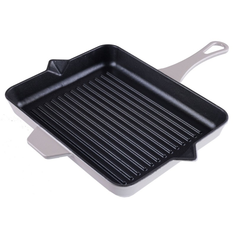 Tigaie grill din fontă emailată Solagio, Ivory, 26x32cm - Toate produsele